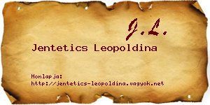 Jentetics Leopoldina névjegykártya